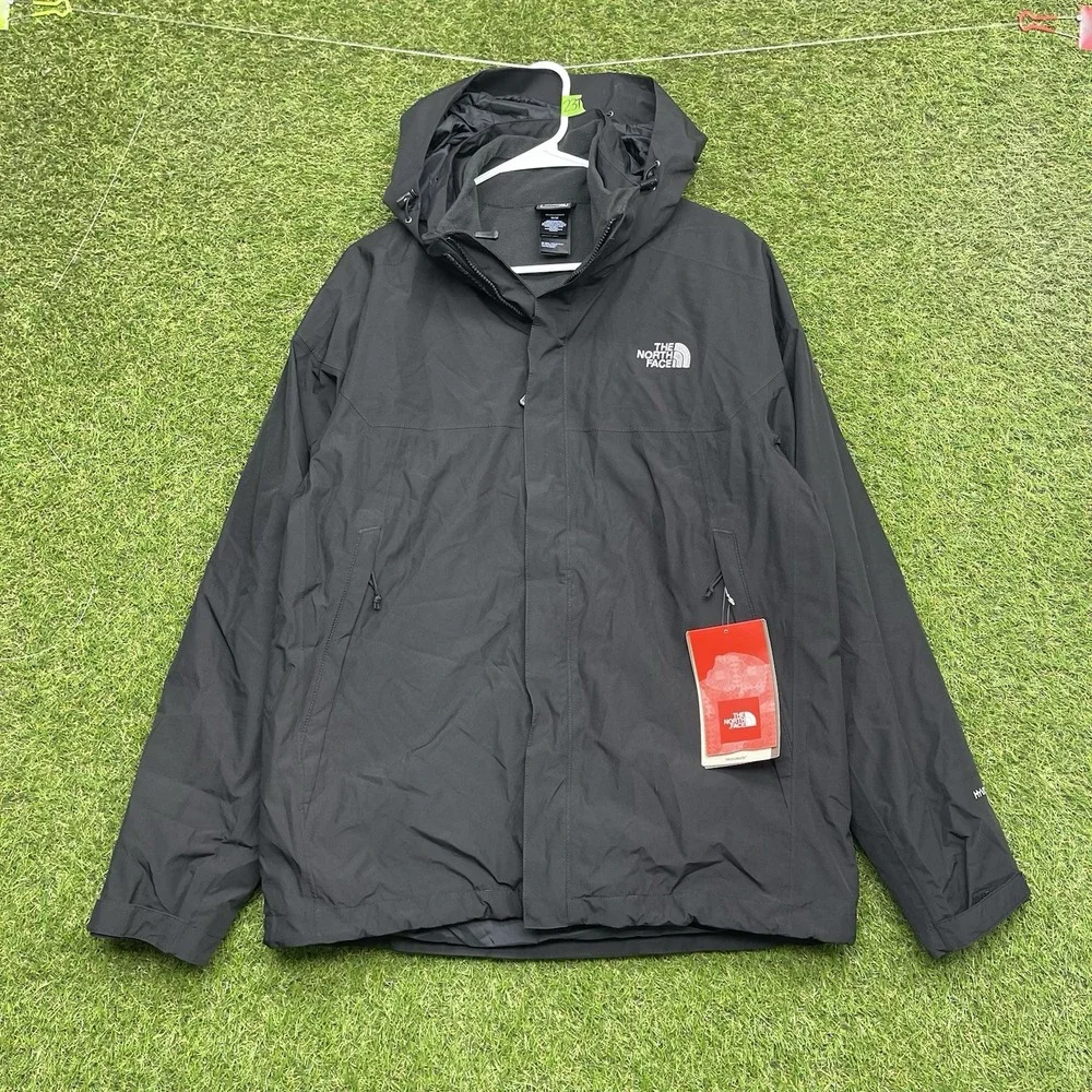 The North Face Varius Guide Hyvent Jacket Mens Medium Black Zip Up Outdoor Hike